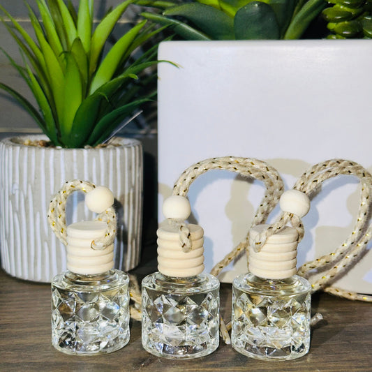 Scented Car Air Freshener | Diamond Cut Hanging Car Air Diffuser