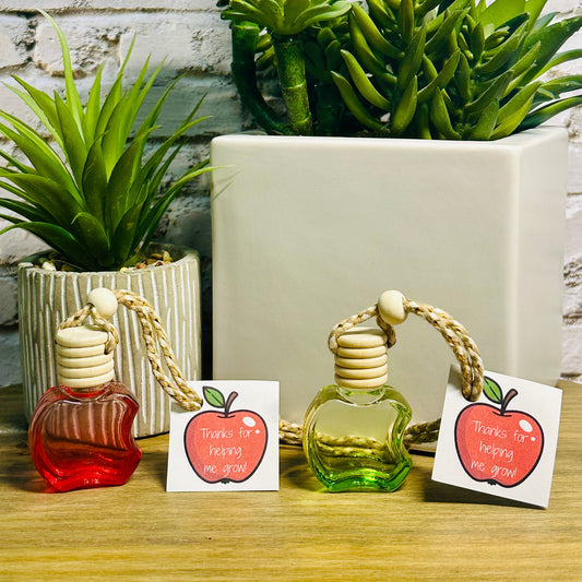 “Thanks for Helping Me Grow” Apple Car Diffuser | Teacher Appreciation Gift | Apple Car Freshener